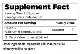 Calcium Alpha-Ketoglutarate (Ca-AKG) 1000 60 capsules