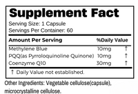 Methylene Blue + PQQ & CoQ10 Supplement