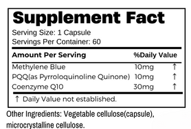 Methylene Blue + PQQ & CoQ10 60 capsules