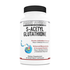 Planet Source S-Acetyl Glutathione (S-A-GSH) glutathione liver detox lung antioxidant