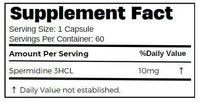 Spermidine 10mg 60 capsules dietary supplement by Planet Source. Supports cellular health, autophagy, and metabolism with vegetable capsules.