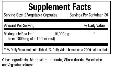 Moringa Gold 10X (10:1) Leaf Extract 60 caps - Planet Source